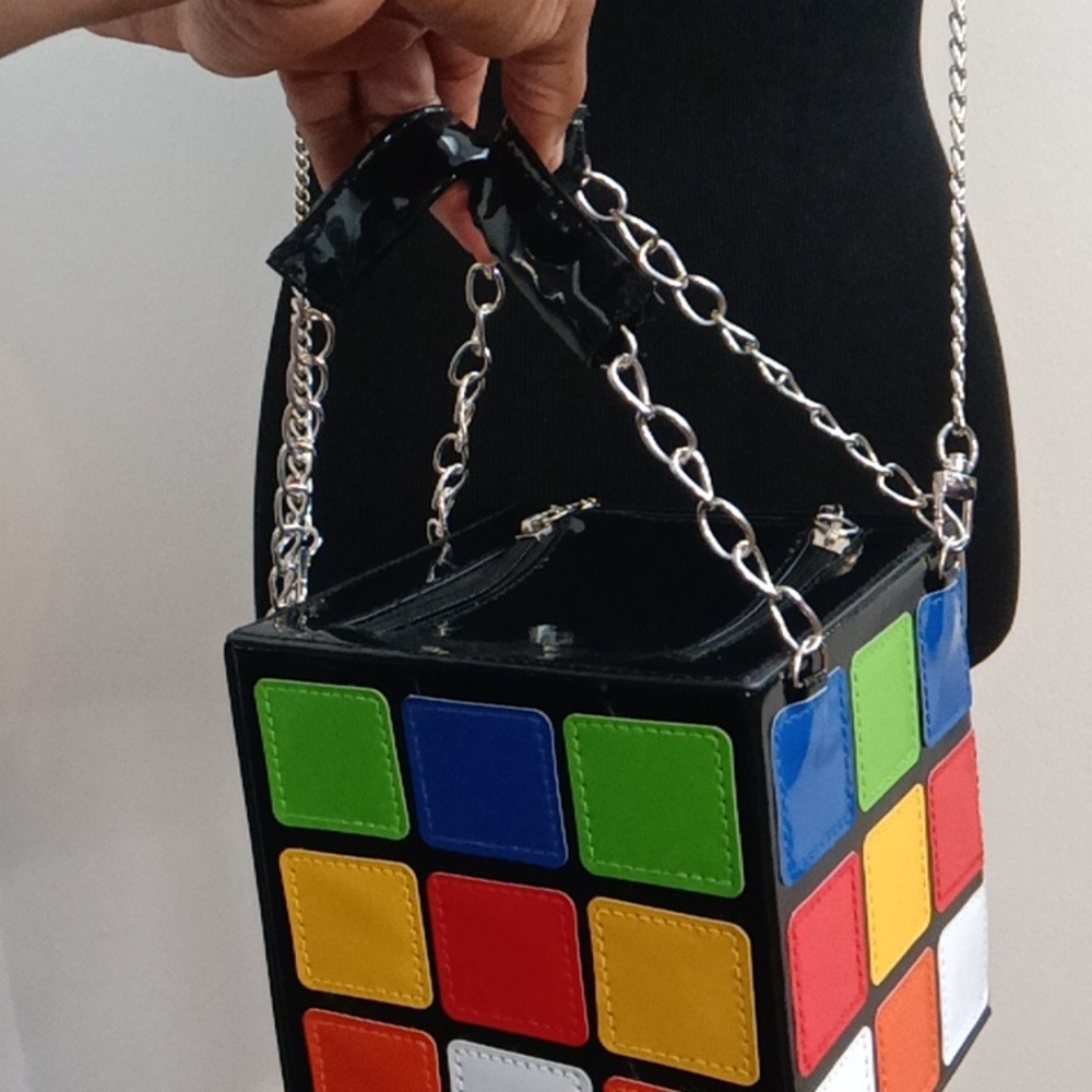 NWT RUBIK'S CUBE BAG ❤️💙💚🧡🤍💛 - Picture 5 of 17